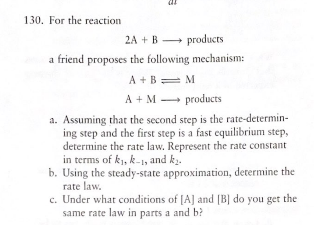 Solved Al 130. For The Reaction 2A + B Products A Friend | Chegg.com