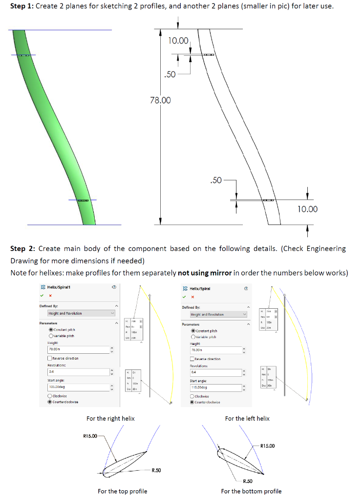 Solved Please help me with this SOLIDWORKS project in a | Chegg.com