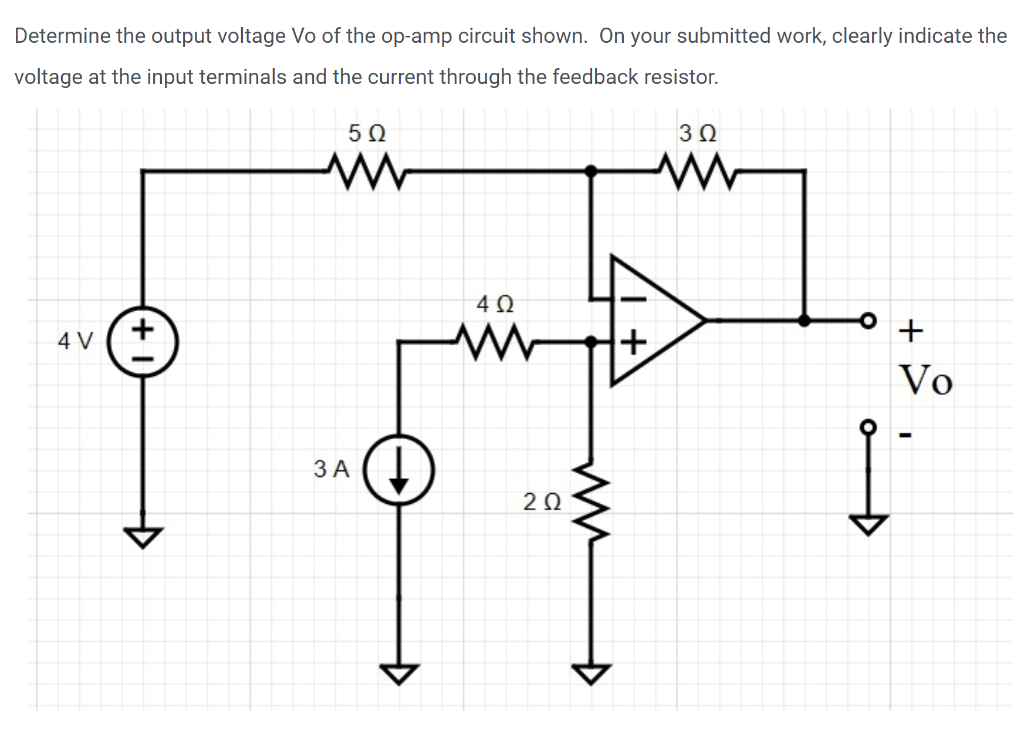 Solved Determine The Output Voltage Vo Of The Op-amp Circuit | Chegg.com