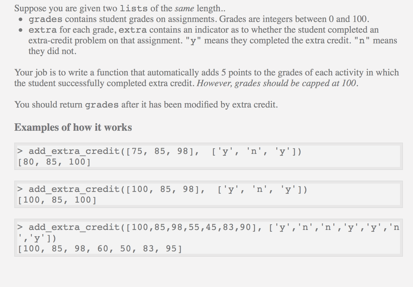 Solved Suppose you are given two lists of the same length.. | Chegg.com
