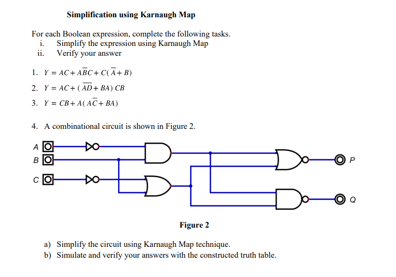 Solved Simplification Using Karnaugh Map For Each Boolean | Chegg.com