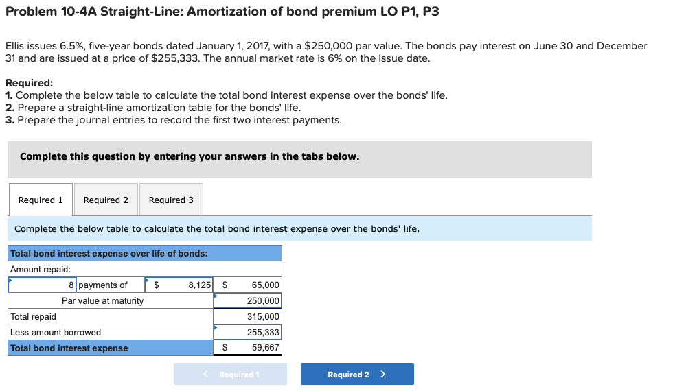 Prepare the First Two Years of a Straight-line Amortization Table.