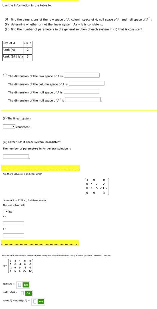 Solved Use the information in the table to 1 find the Chegg