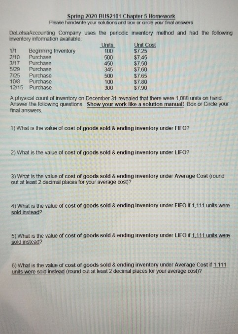 Solved 11 Begon Spring 2020 Bus2101 Chapter 5 Homework Chegg Solved 11 Begon Spring 2020 Bus2101 Chapter 5 Homework Chegg