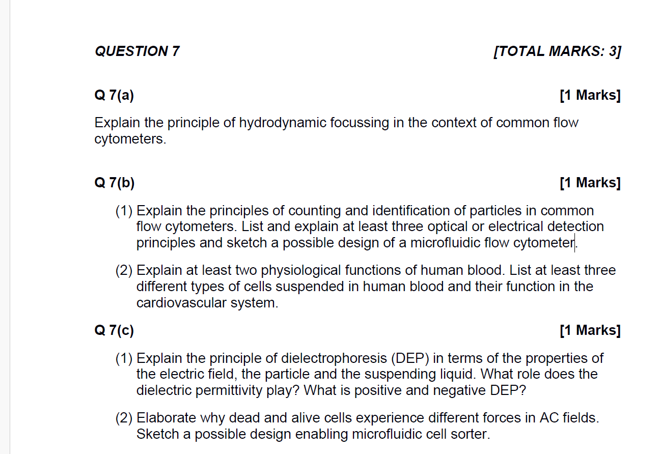 Solved Q 7(a) [1 Marks] Explain the principle of | Chegg.com