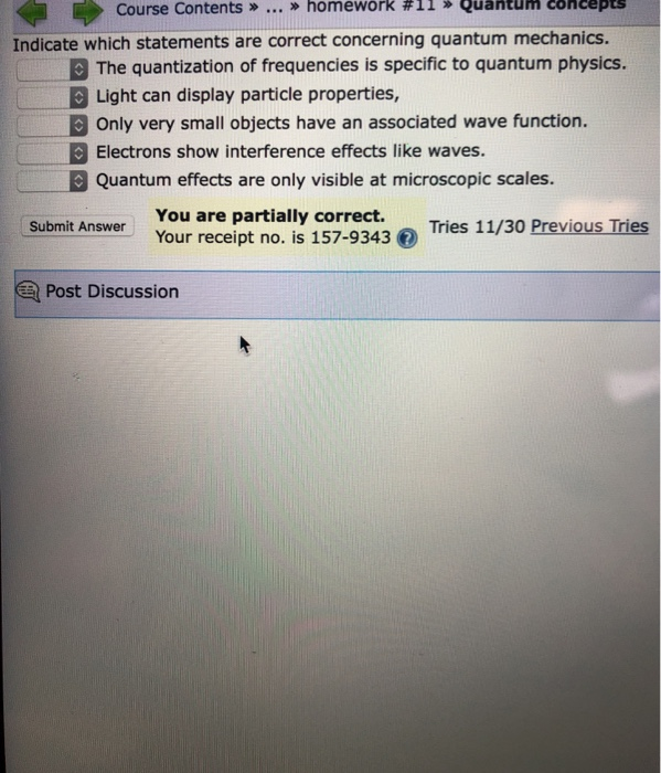 Solved Course Contents » » homework # 11 » Quantum concepts | Chegg.com