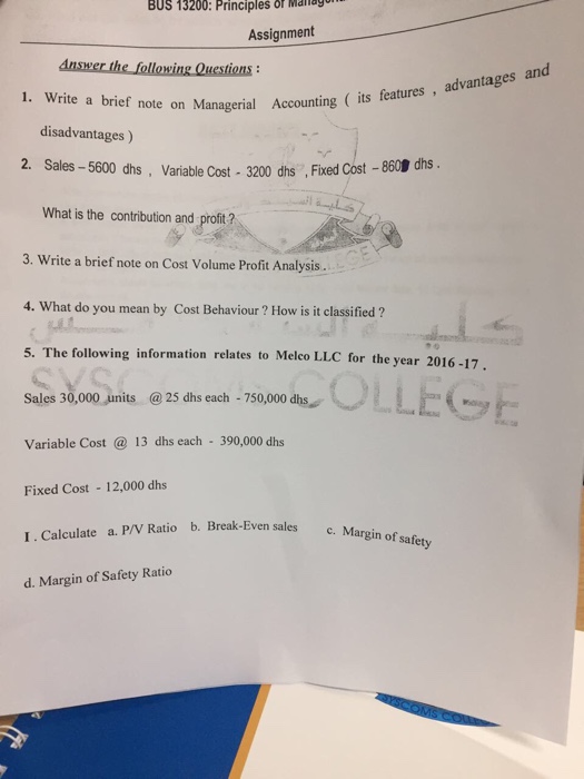 Solved BUS 13200 Principles Of Manag Assignment Dnswer The Chegg