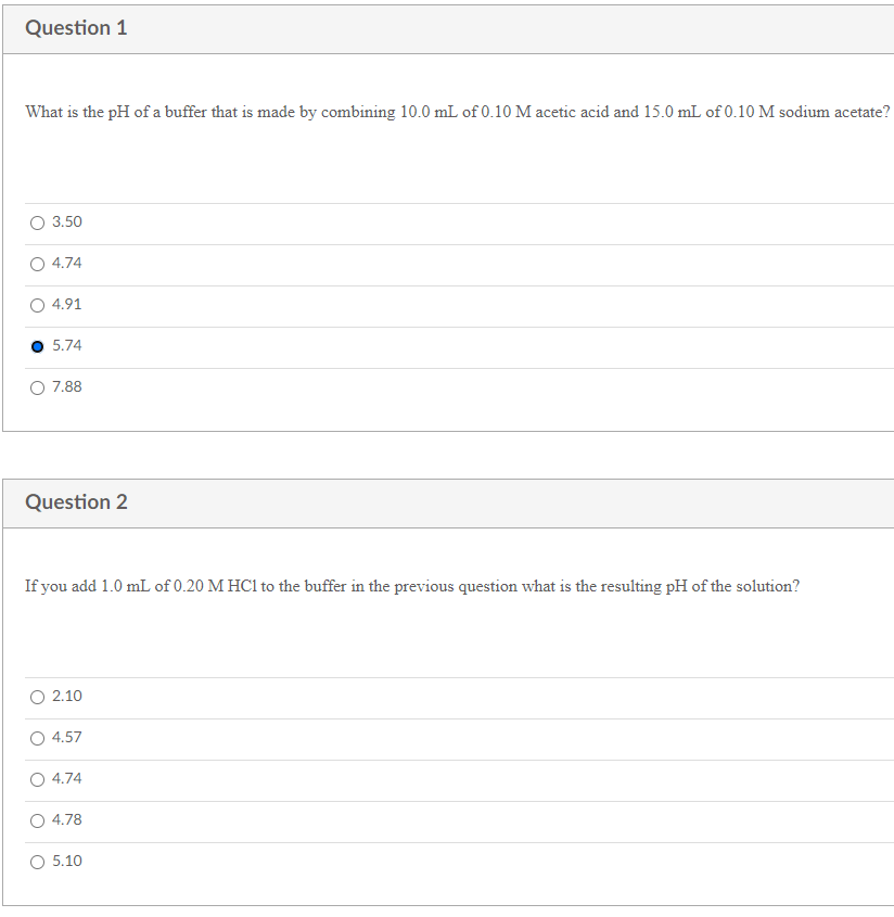 Solved What Is The PH Of A Buffer That Is Made By Combining Chegg Com   PhpCzbCGJ