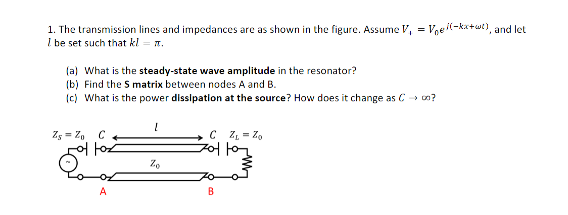 Solved A Lossless Transmission Line Is Connected To A Load | Chegg.com