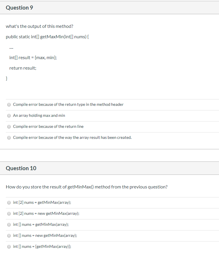 Solved Question 7 Which method header returns an integer | Chegg.com