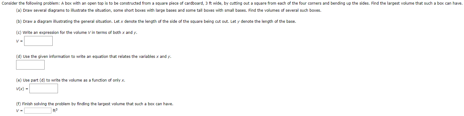 Solved Consider the following problem: A box with an open | Chegg.com