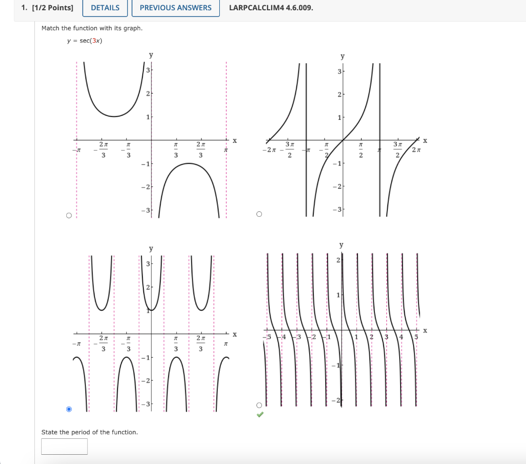 solved-match-the-function-with-its-graph-y-sec-3x-state-chegg