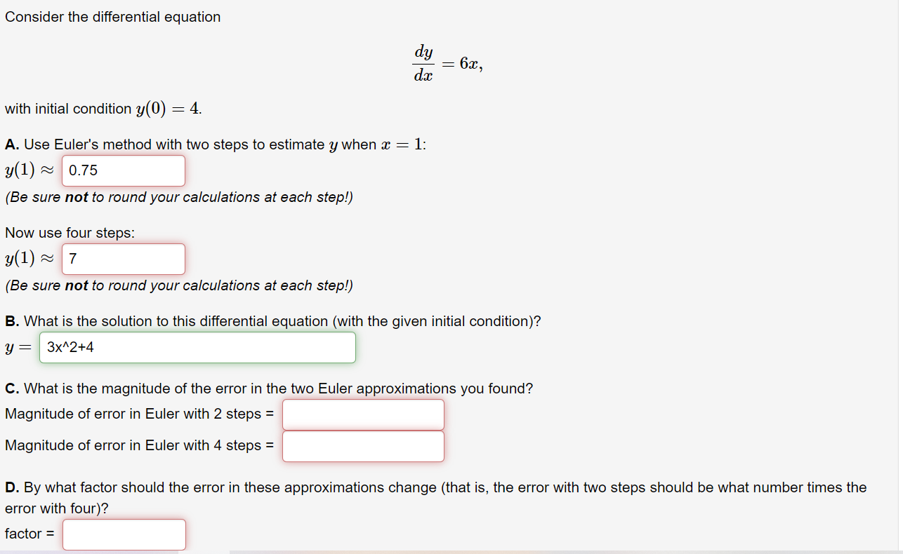 Solved Consider the differential equation dy dx = 6x, with | Chegg.com