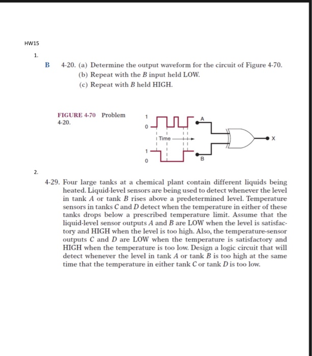 Solved HW15 1. B 4-20. (a) Determine the output waveform for | Chegg.com
