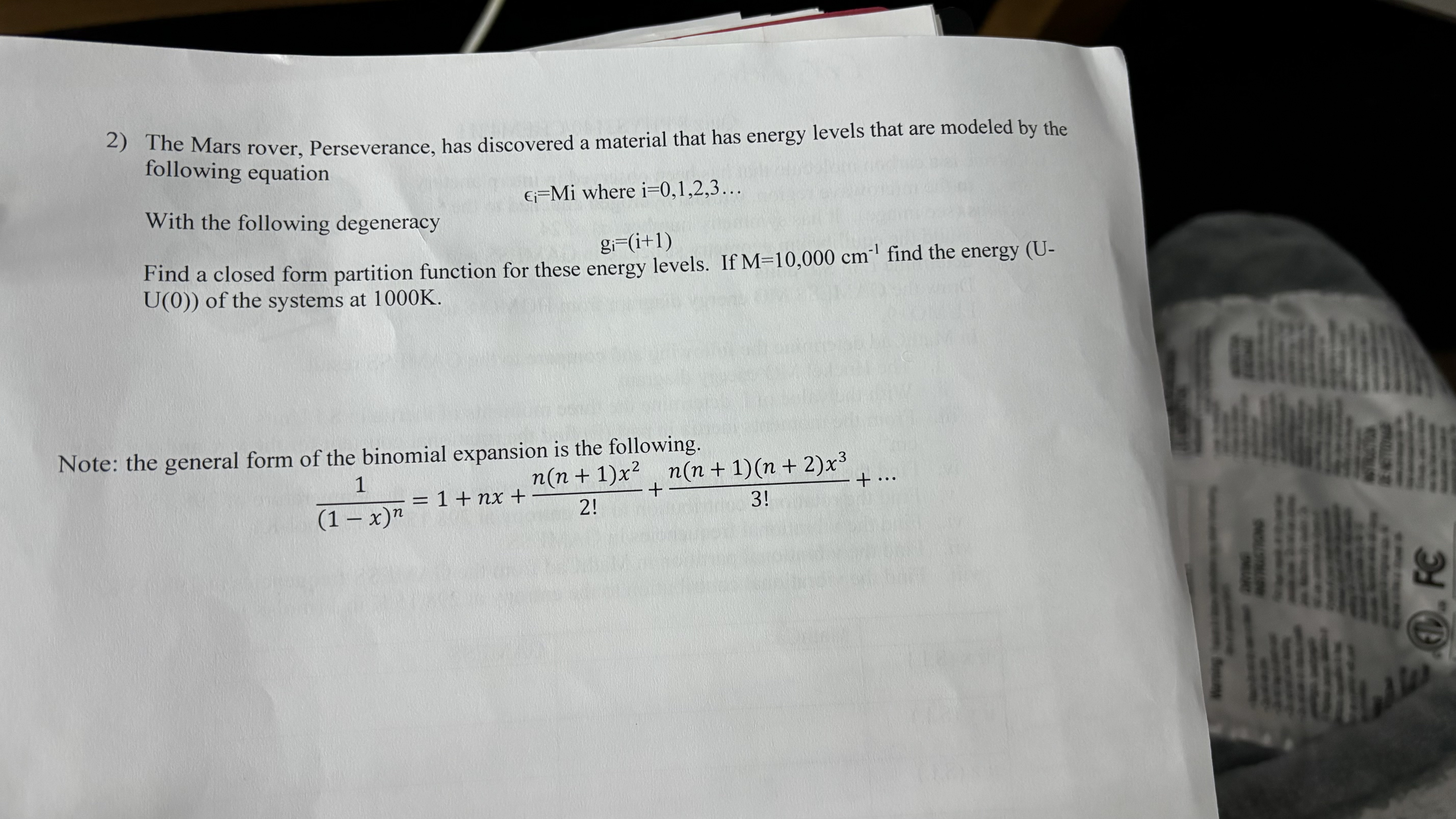 Solved Answer both Find a closed form partition function for | Chegg.com