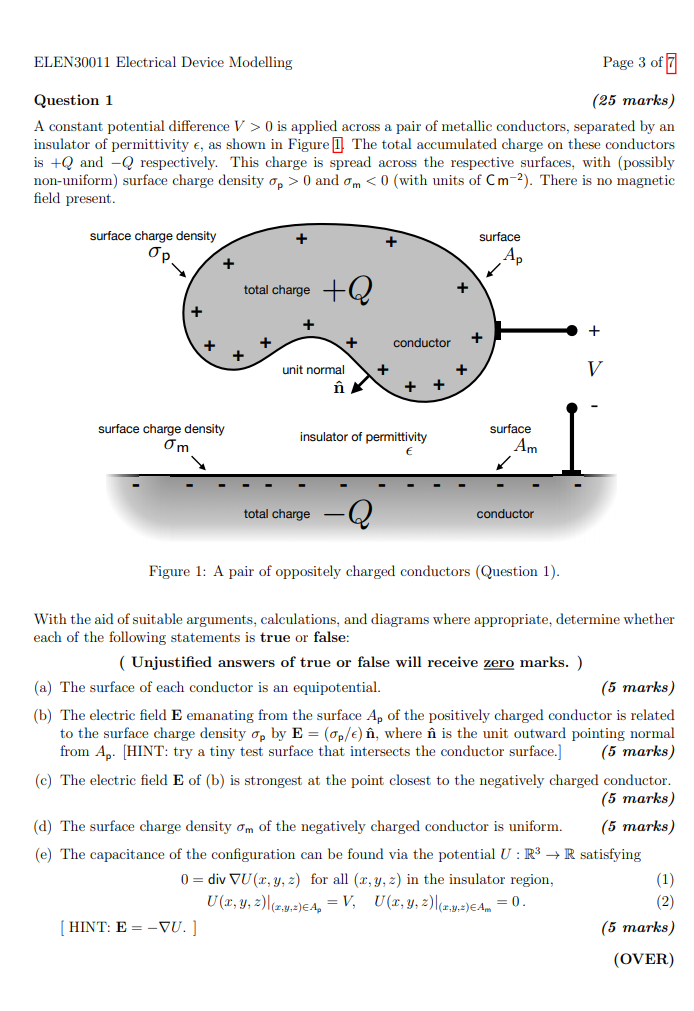 OP ELEN30011 Electrical Device Modelling Page 3 of 7