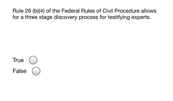 Solved Rule 26 (b)(4) of the Federal Rules of Civil | Chegg.com