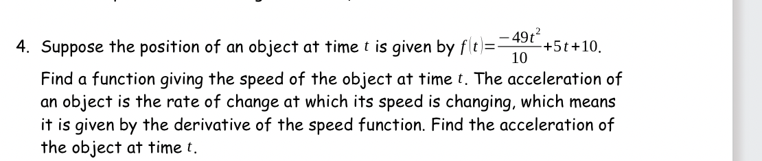 Solved Suppose the position of an object at time t ﻿is given | Chegg.com