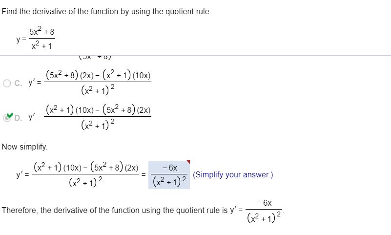 Solved Find The Derivative Of The Function By Using The Q Chegg Com