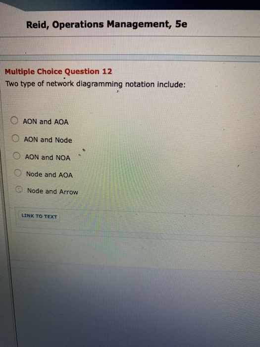 Solved Reid, Operations Management, 5e Multiple Choice | Chegg.com