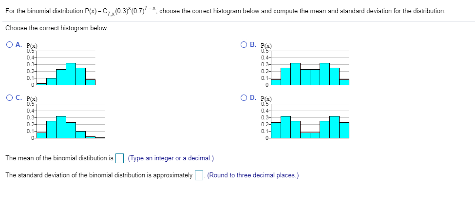 Solved For the binomial distribution P(x) = CZ | Chegg.com