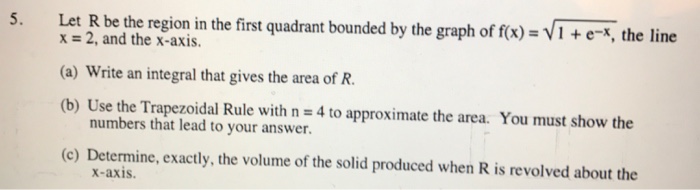 Solved . Let R be the region in the first quadrant bounded | Chegg.com