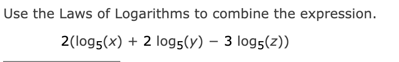 Solved Use the Laws of Logarithms to expand the expression. | Chegg.com