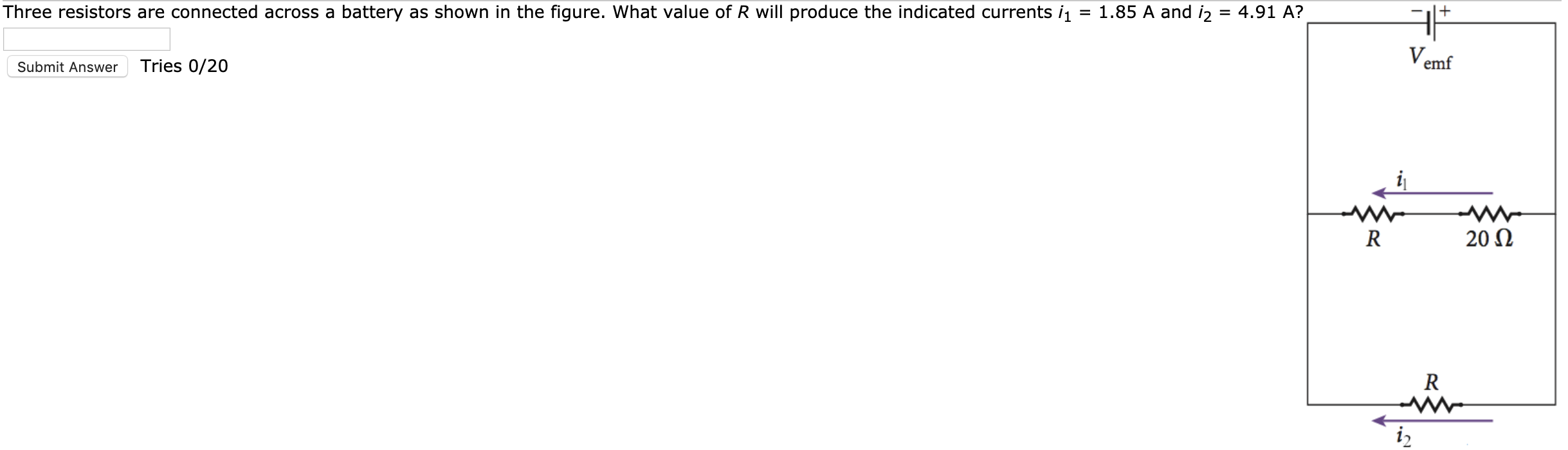 Solved Three resistors are connected across a battery as