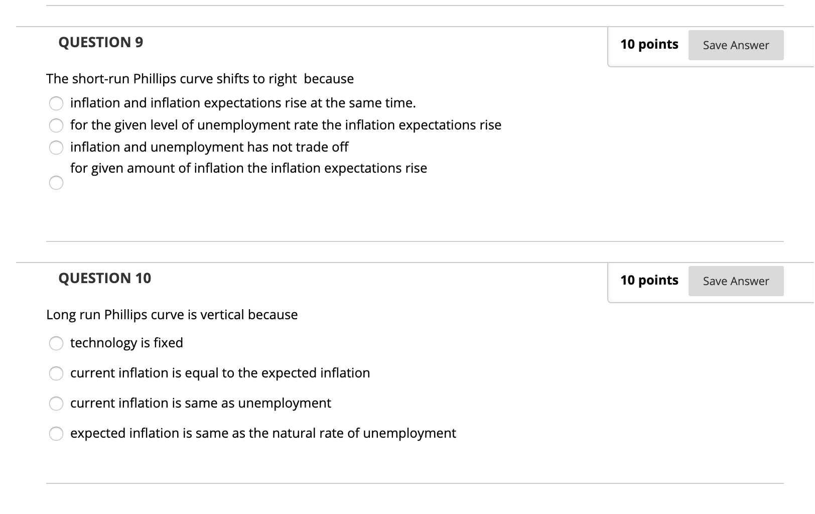 Solved QUESTION 9 10 points Save Answer o o o o The | Chegg.com