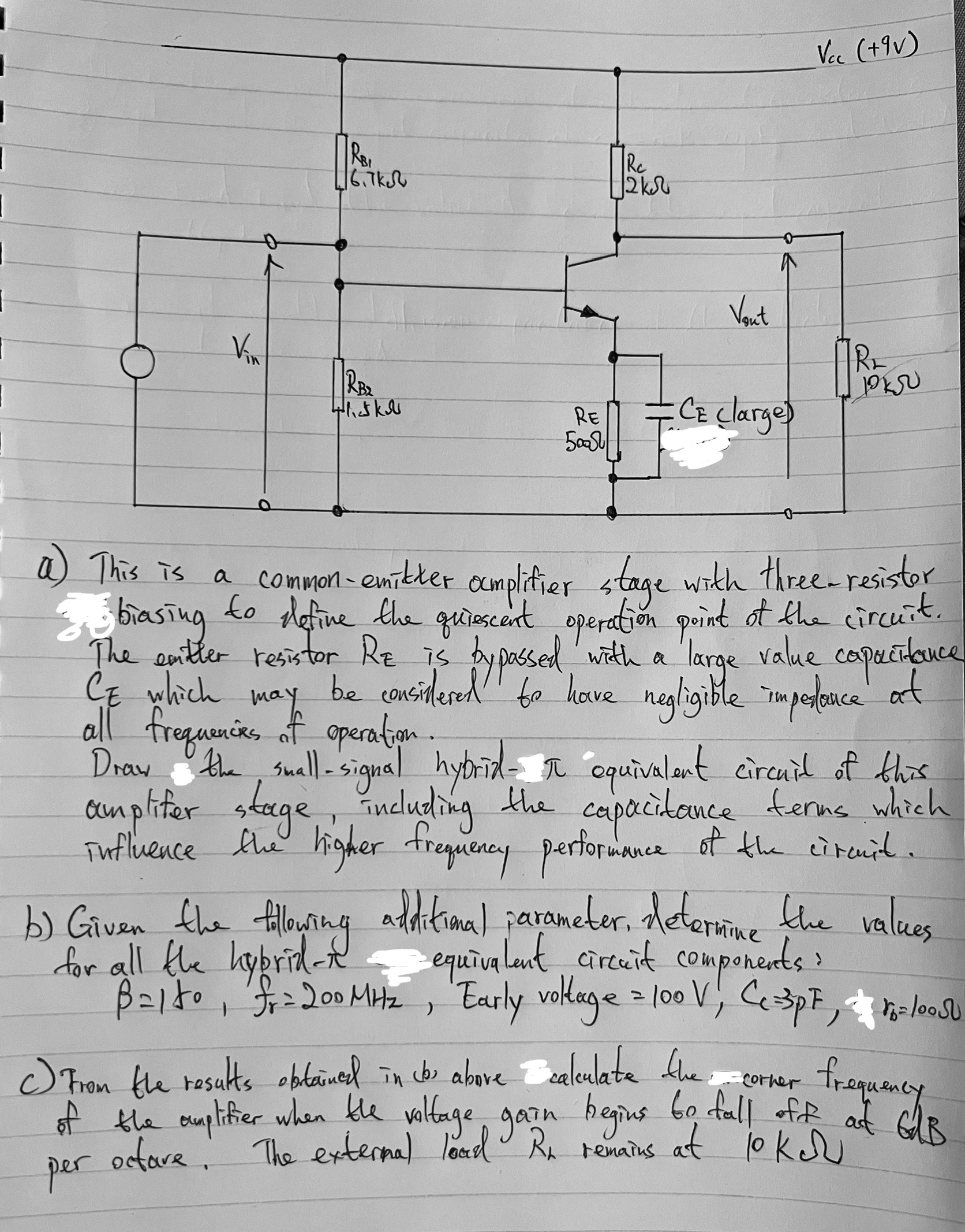 Solved Please Draw A Circuit For (a), And Show The Steps For | Chegg.com