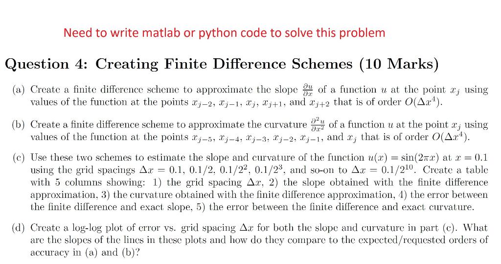 Need to write matlab or python code to solve this | Chegg.com