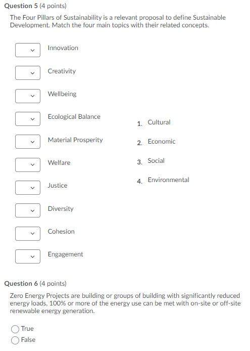Solved Question 5 (4 points) The Four Pillars of | Chegg.com
