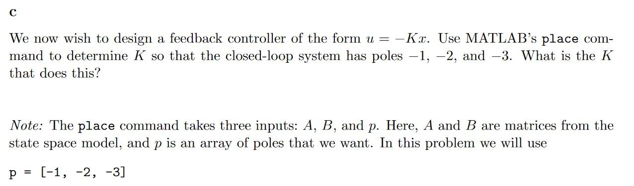 Solved Consider the following transfer function: Y(s) U(s) 1 | Chegg.com