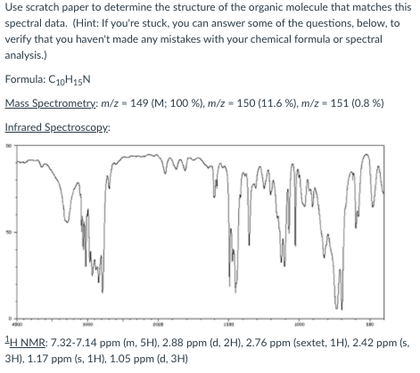 Solved Use scratch paper to determine the structure of the | Chegg.com