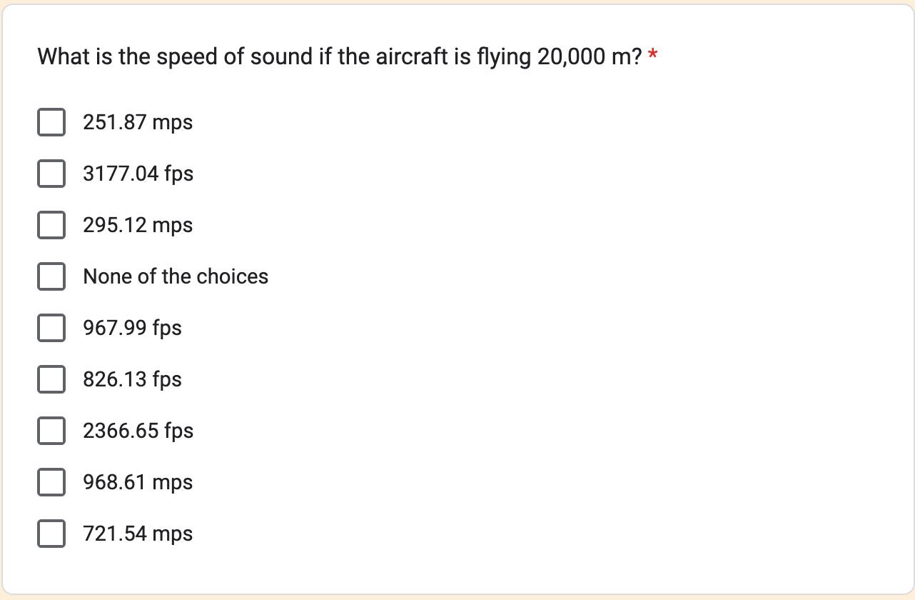 Solved What is the speed of sound if the aircraft is flying 