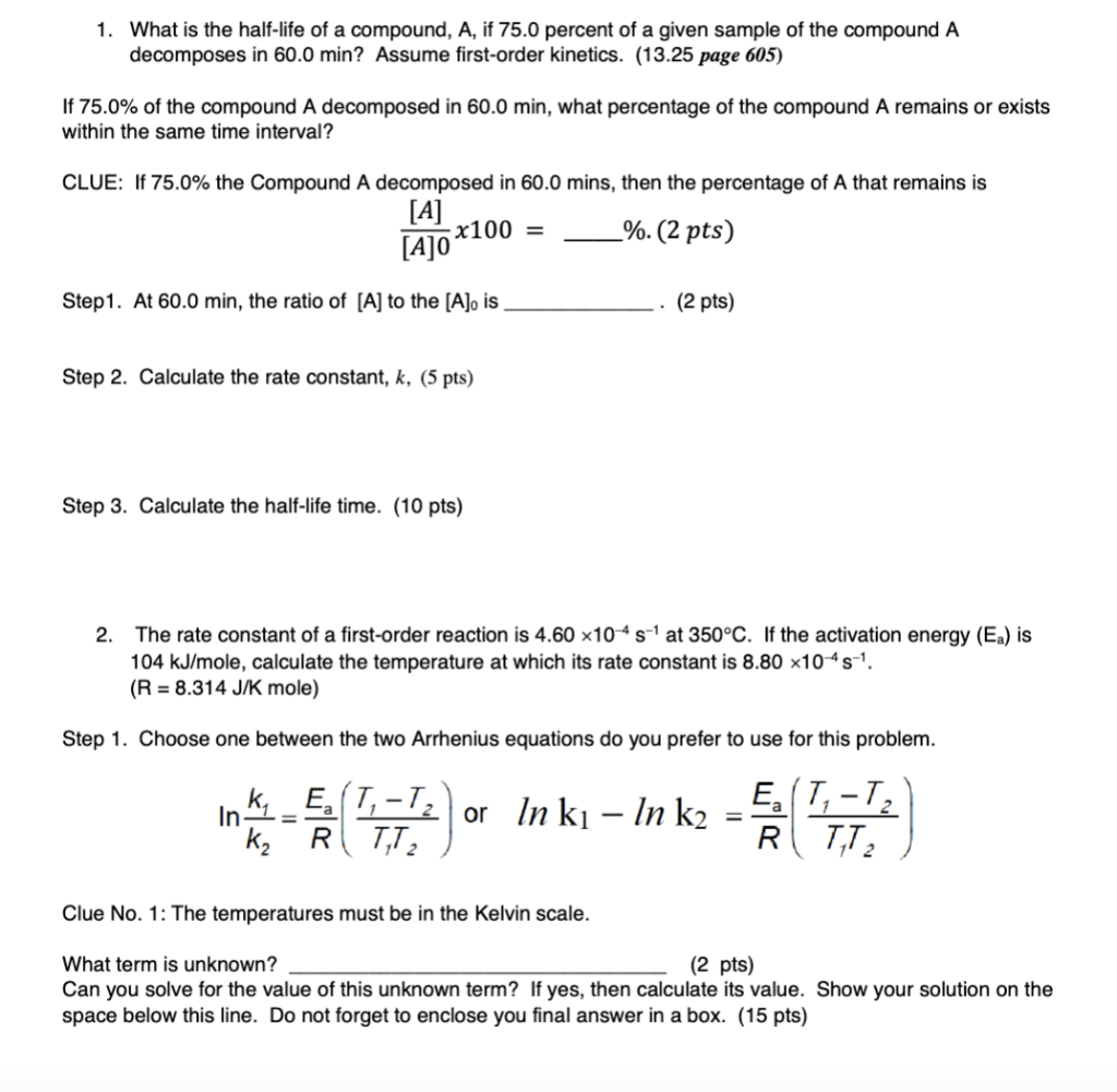 solved-1-what-is-the-half-life-of-a-compound-a-if-75-0-chegg