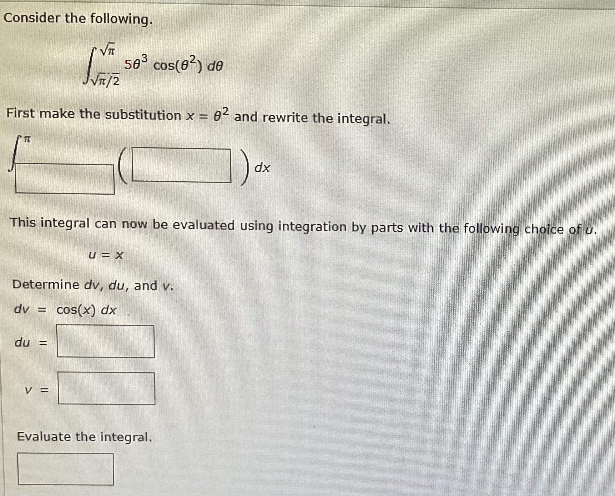 Solved consider the following 2 5 3cos 2 d first make chegg