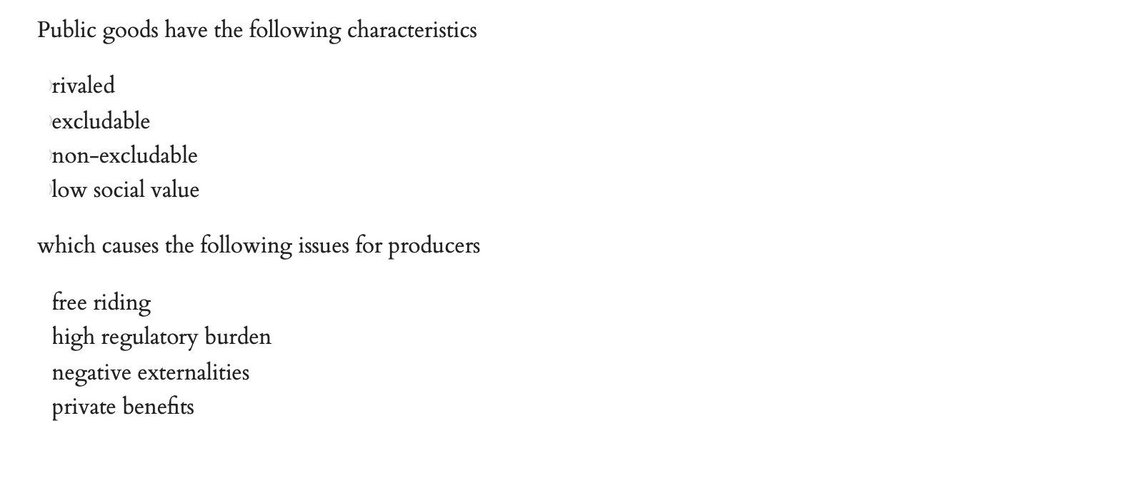 1. Types of goods based on rivalry and excludability. FLOSS is