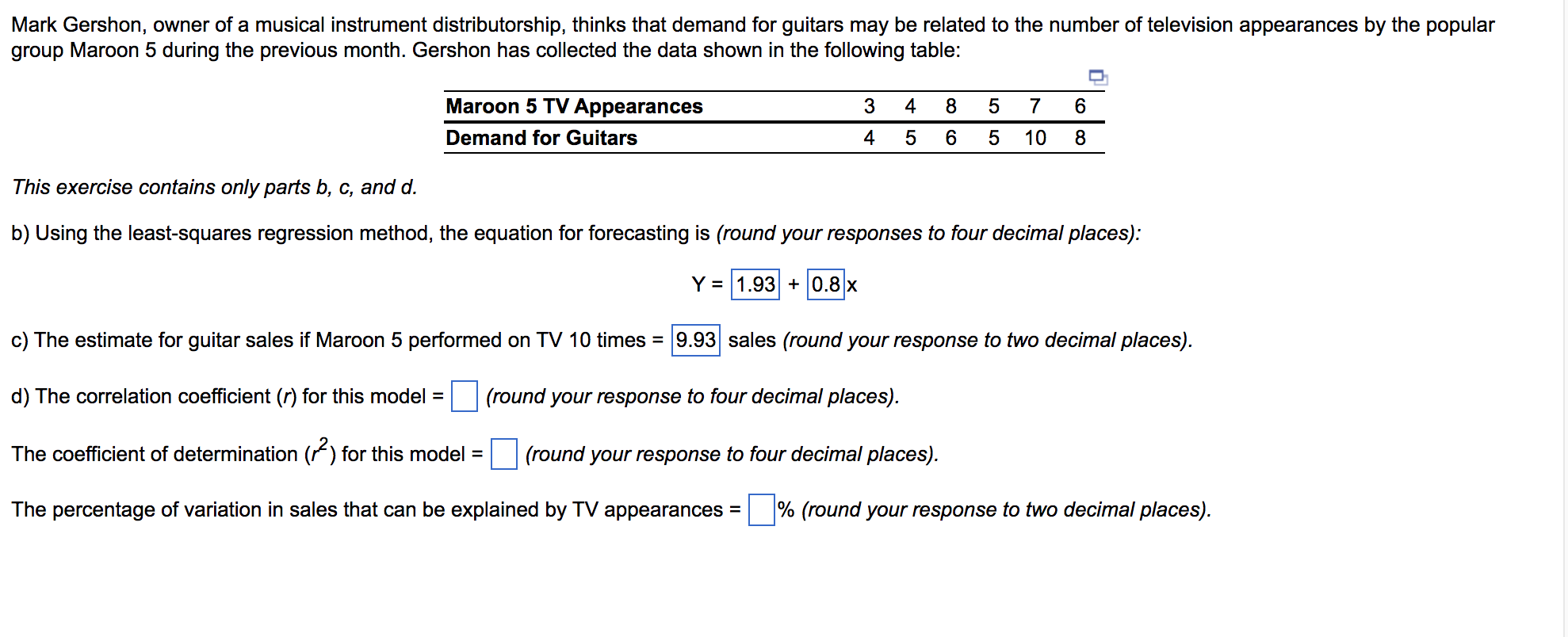 Solved This Exercise Contains Only Parts B,c, And D. B) | Chegg.com