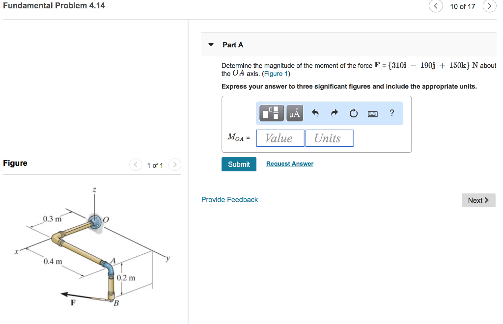 Solved Fundamental Problem 4.14 10 of 17> Part A Determine | Chegg.com