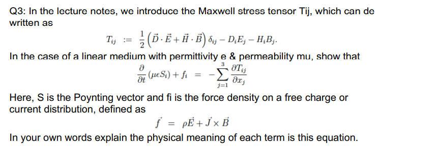 Q3 In The Lecture Notes We Introduce The Maxwell Chegg Com