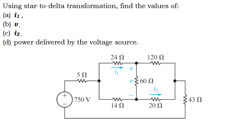 Solved Using star-to-delta transformation, find the values | Chegg.com