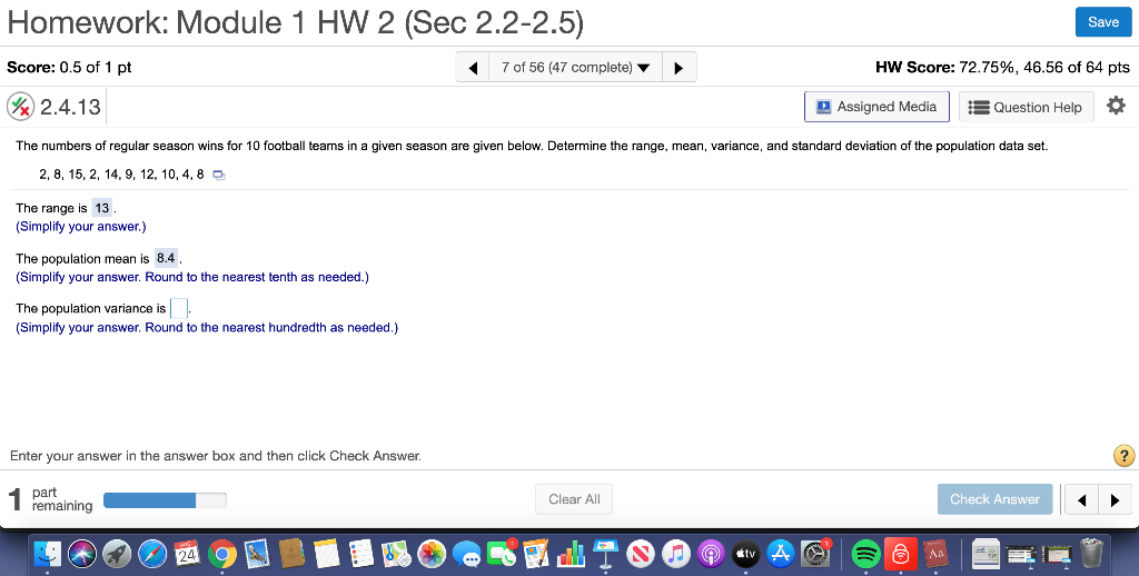 Solved Homework: Module 1 HW 2 (Sec 2.2-2.5) Save Score: 0.5 | Chegg.com