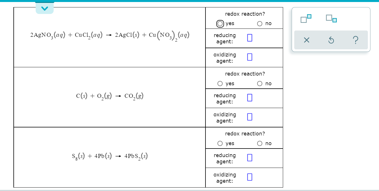 Solved redox reaction yes no 2 AgNO3 aq CuCl2 aq Chegg