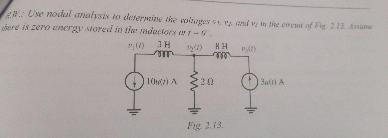 Solved HW.: Use Nodal Analysis To Determine The Voltages Vi, | Chegg.com