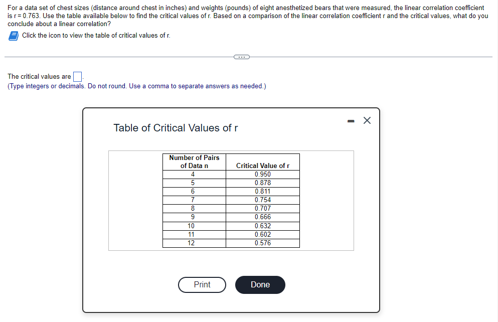 Solved For a data set of chest sizes (distance around chest