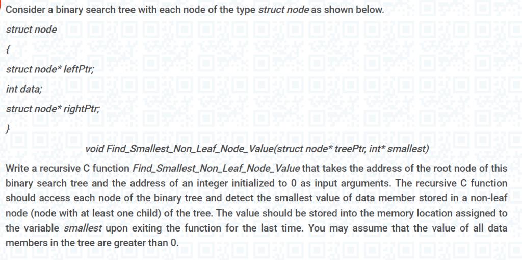 Solved Consider a binary search tree with each node of the | Chegg.com