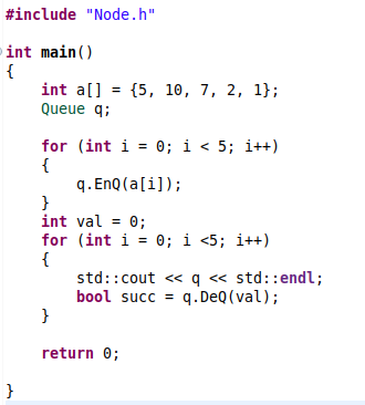 Solved Take the following of the Queue ADT and implement the | Chegg.com