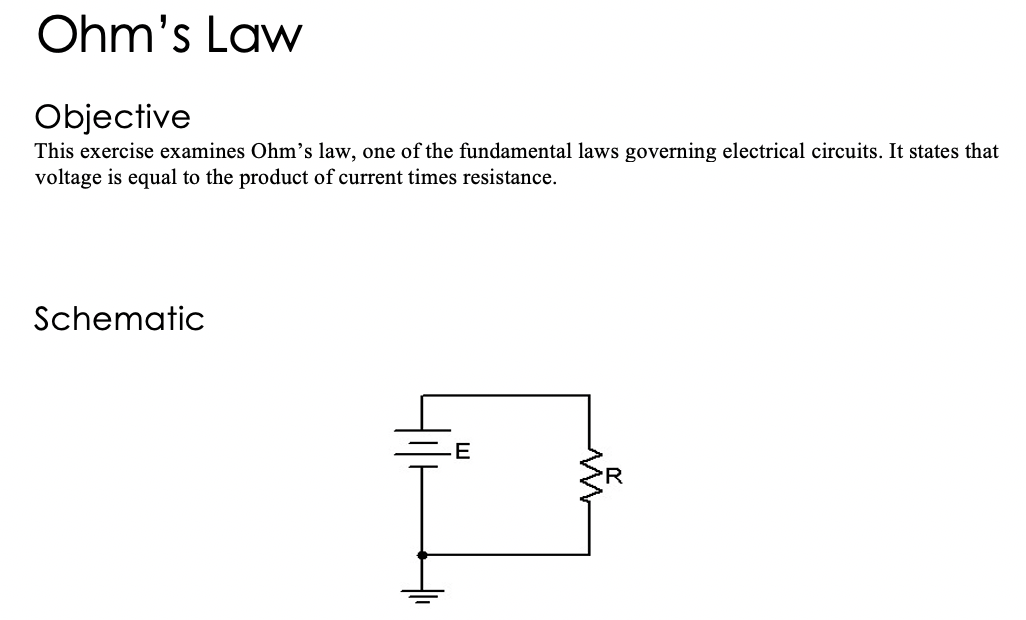 Solved Ohm's Law Objective This Exercise Examines Ohm's Law, | Chegg.com