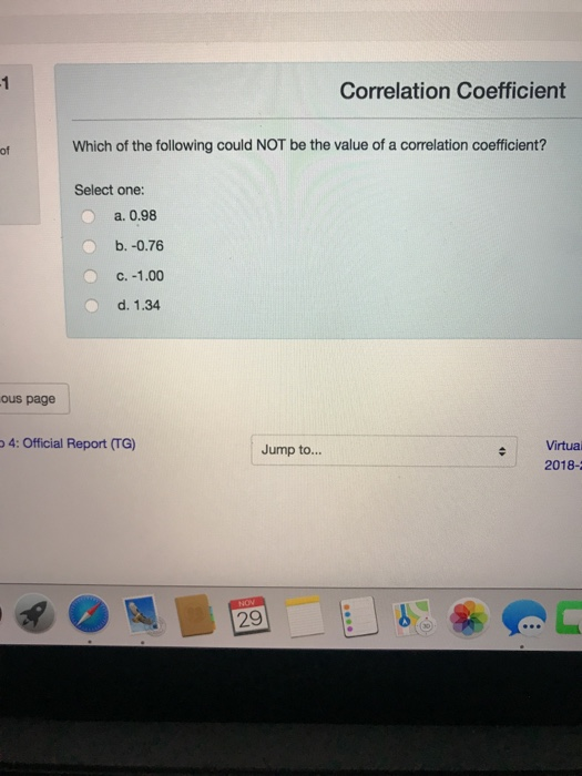 Solved Correlation Coefficient of Which of the following | Chegg.com
